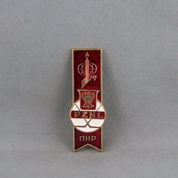 1979 World Hockey Championships Pin - Team Poland - Stamped Stacked Pin - Picture 3 of 3